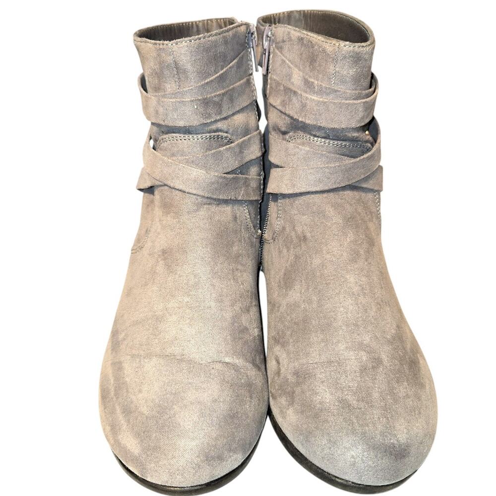 Justfabulous 8.5 Gray Women's Chelsea Ankle  Boots Shoes 8 1/2
